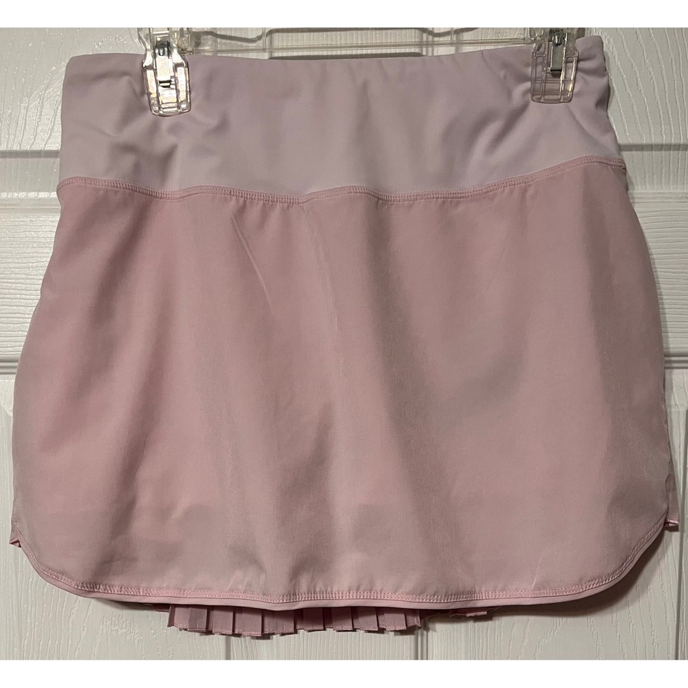 Baleaf Womens Light Pink Pleated Tennis Skort Size L Athletic Golf Skirt Pocket